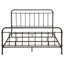 Livingston Metal California King Open Frame Bed Dark Bronze