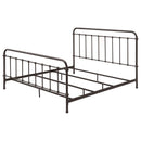 Livingston Metal California King Open Frame Bed Dark Bronze