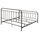 Livingston Metal California King Open Frame Bed Dark Bronze