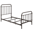 Livingston Metal California King Open Frame Bed Dark Bronze