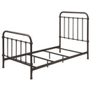 Livingston Metal California King Open Frame Bed Dark Bronze