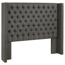 Bancroft Upholstered California King Wingback Headboard Grey