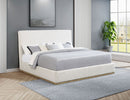 Knox Upholstered  Panel Bed Cream