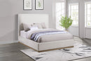 Knox Upholstered  Panel Bed Cream