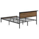 Ricky Metal  Panel Bed Light Oak