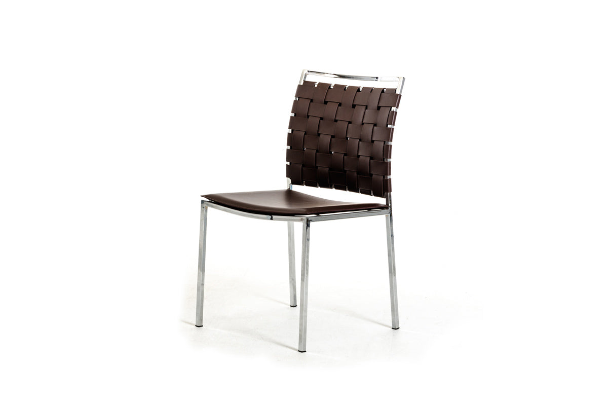 Shasta - Modern Brown Eco-Leather Dining Chair (Set of 2)