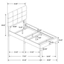 Mapes Upholstered  Panel Bed Charcoal