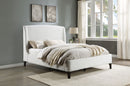 Mosby Upholstered  Wingback Bed Grey