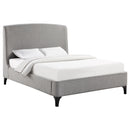 Mosby Upholstered  Wingback Bed Grey