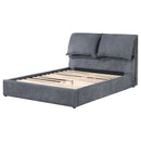 Laurel Upholstered  Panel Bed Dark Grey