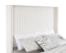 Natasha 65-inch Upholstered  Wingback Bed Cream