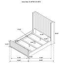 Natasha 65-inch Upholstered  Wingback Bed Cream