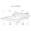 Trinity Upholstered Cal King Platform Bed Green
