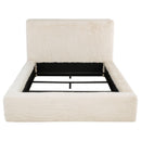 Rebecca Faux Fur Upholstered California King Bed Cream