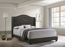 Sonoma Upholstered  Wingback Bed Beige