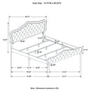 Bella Upholstered California King Panel Bed Grey