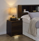 Westpark 2-drawer Nightstand LED Lights and USB Black
