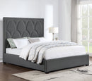 Bowfield Upholstered  Panel Bed Charcoal