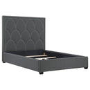 Bowfield Upholstered  Panel Bed Charcoal