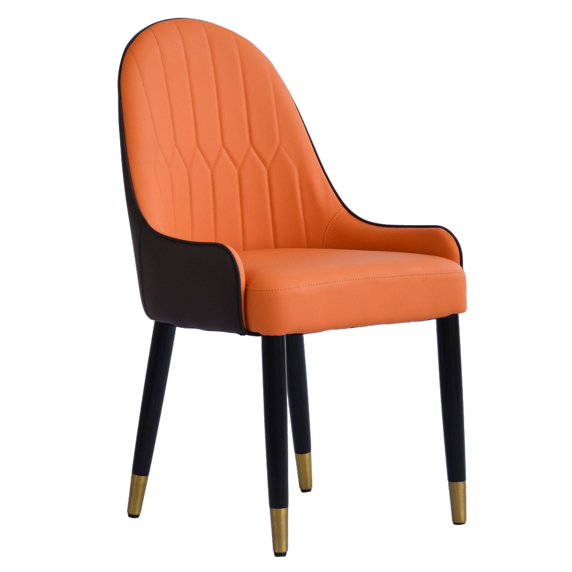 Modern Sponge-Filled Dining Chair, Solid Wood Metal Legs, Suitable For Restaurants, Living Rooms And Rooms (Set of 2)