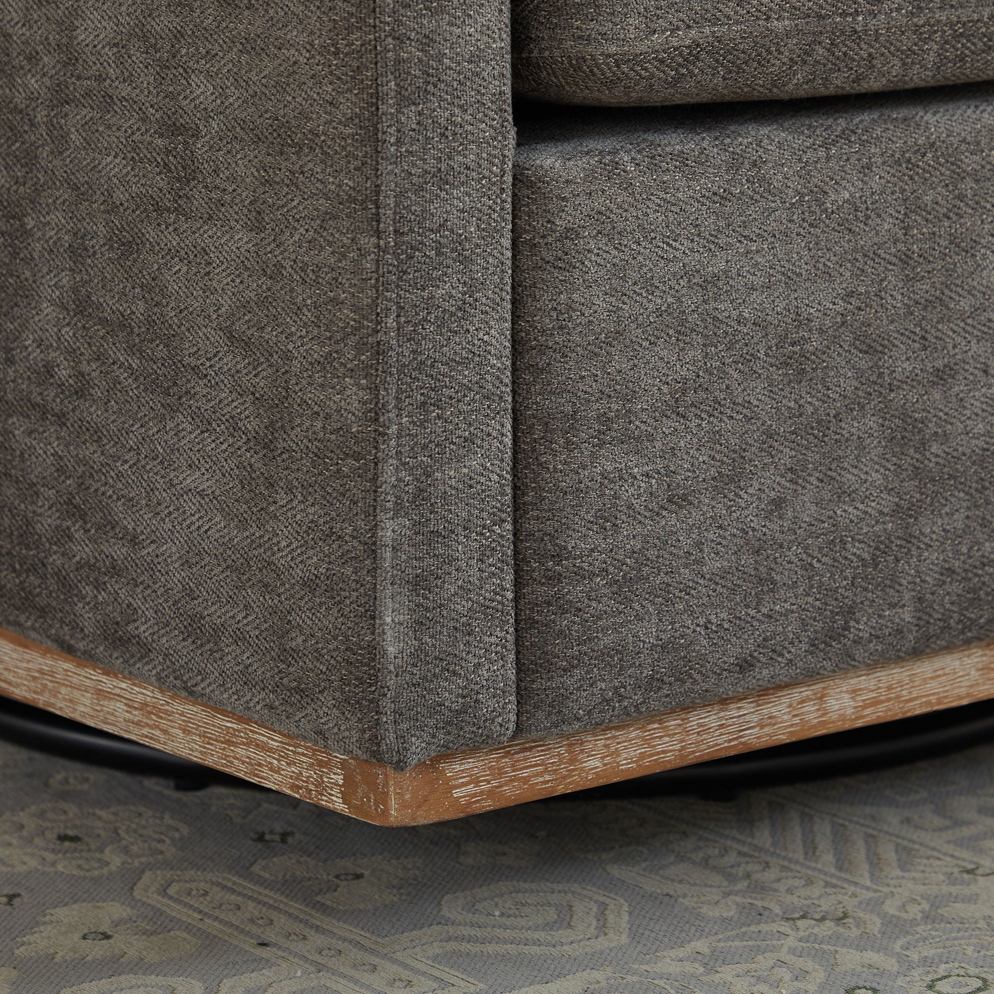 Square Upholstered Swivel Accent Chair