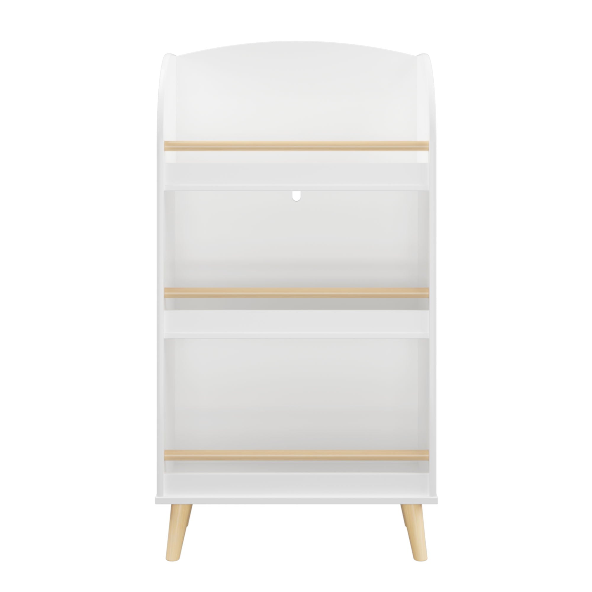Bookshelf 3 Tier Book Organizer With Toy Storage - White