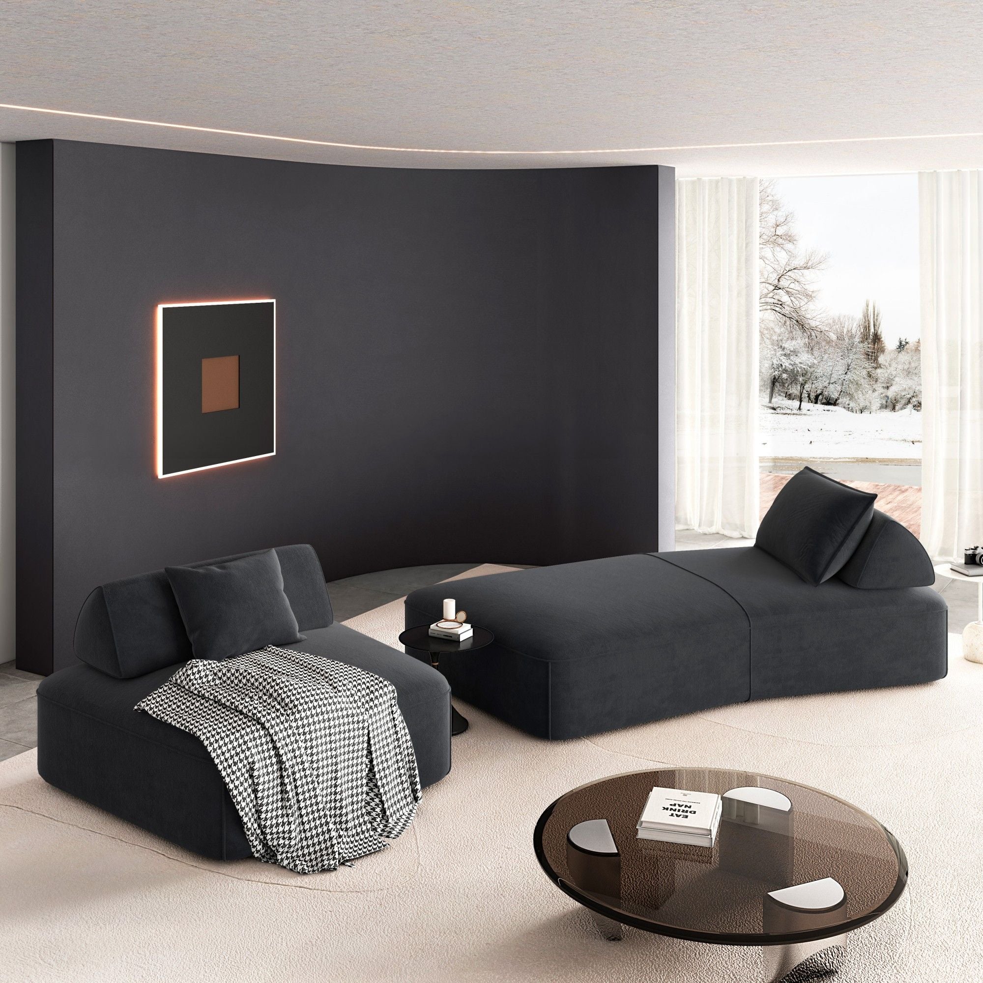 Modern Luxury Oversized Modular Sectional Sofa Set
