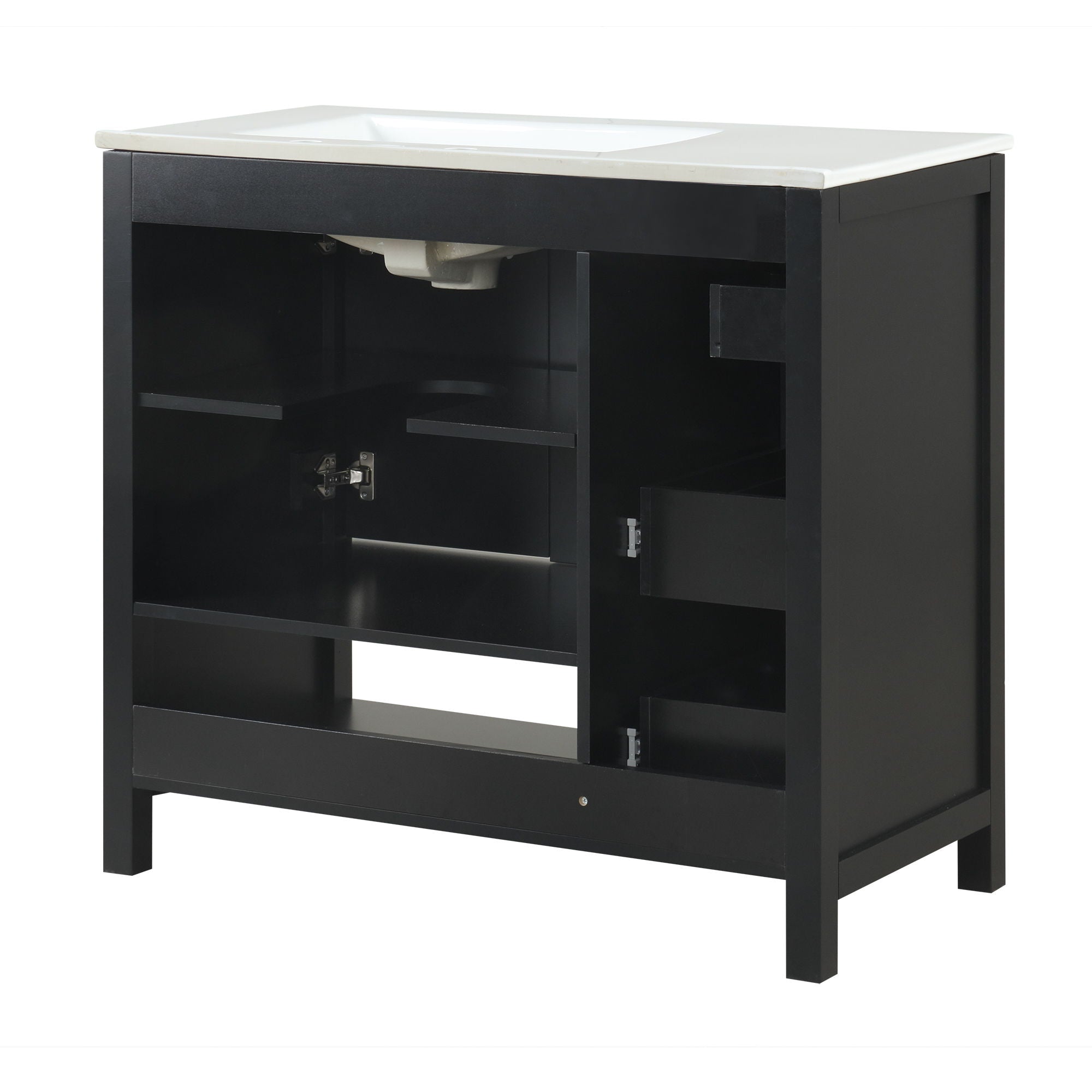 Modern Bathroom Vanity With Sink Top, 2 Doors And 2 Drawers