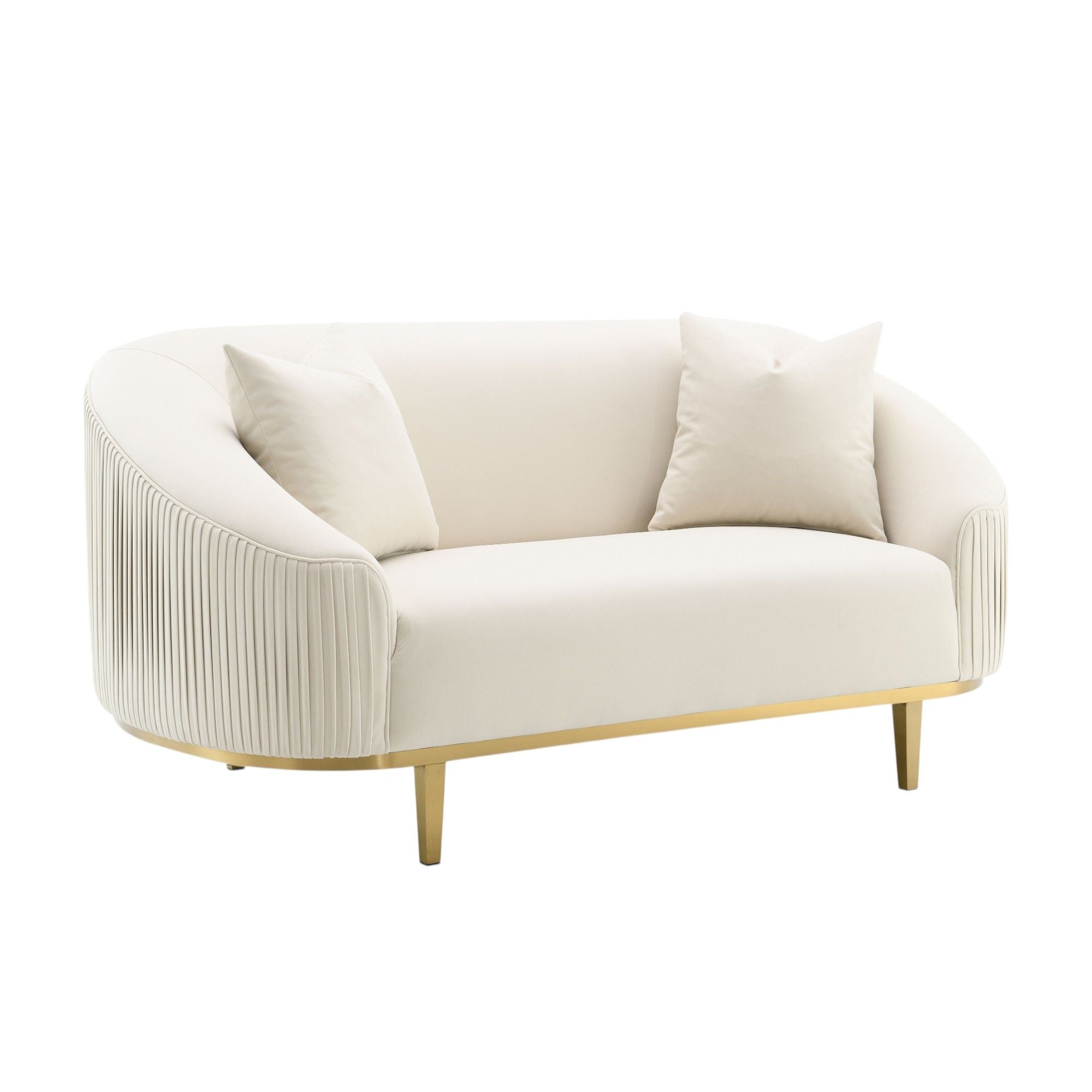 Martina - Loveseat With 2 Pillows - Ivory
