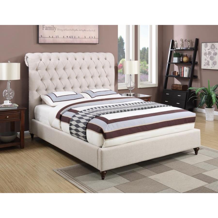 Coaster Furniture Devon California King Upholstered Platform Bed 300525KW IMAGE 4