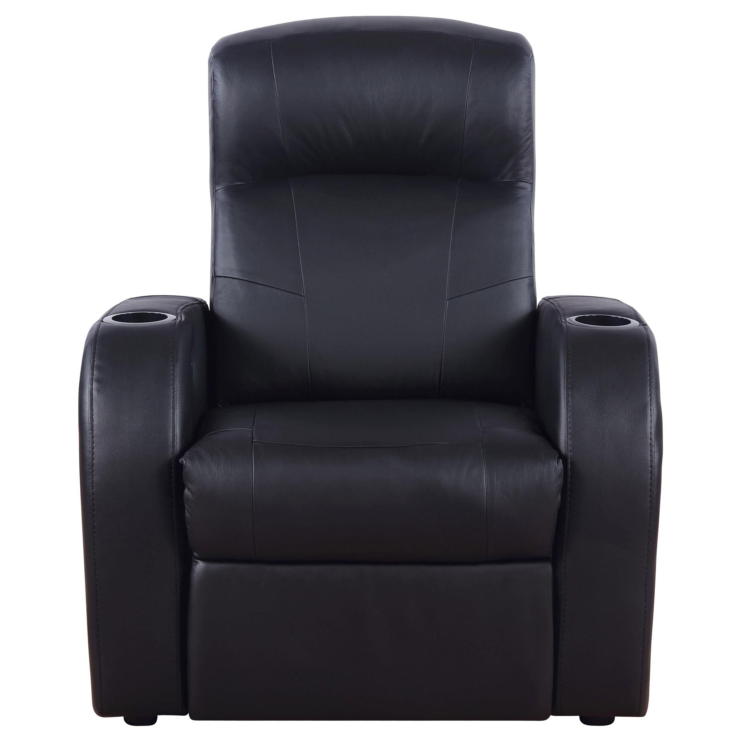 Diamond Modern Furniture COA Cyrus Leather Match 1-Seat Home Theatre Seating 600001 IMAGE 3