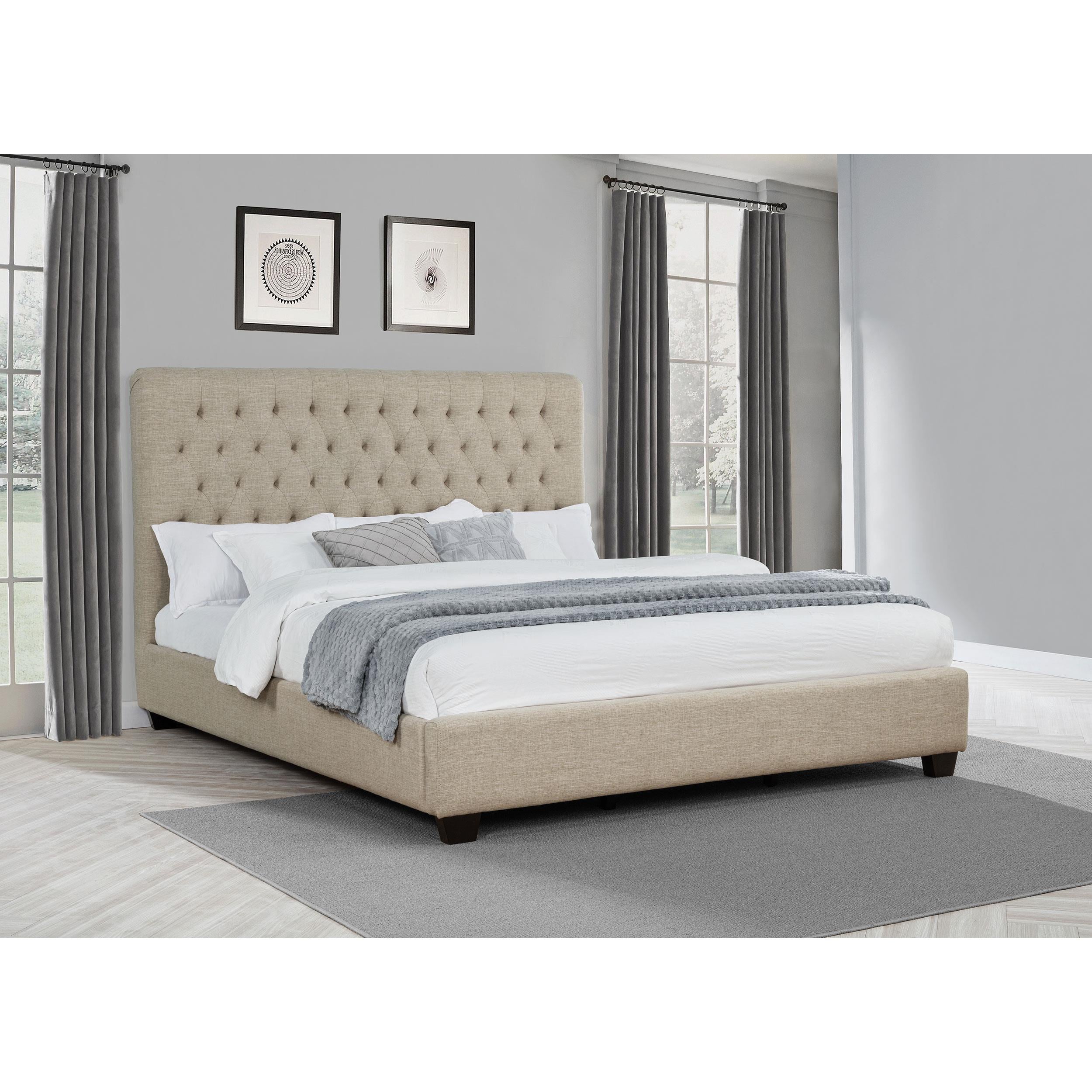 Diamond Modern Furniture COA Chloe California King Upholstered Platform Bed 300007KW IMAGE 4