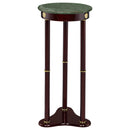 Edie Round Marble Top Accent Side Table Merlot