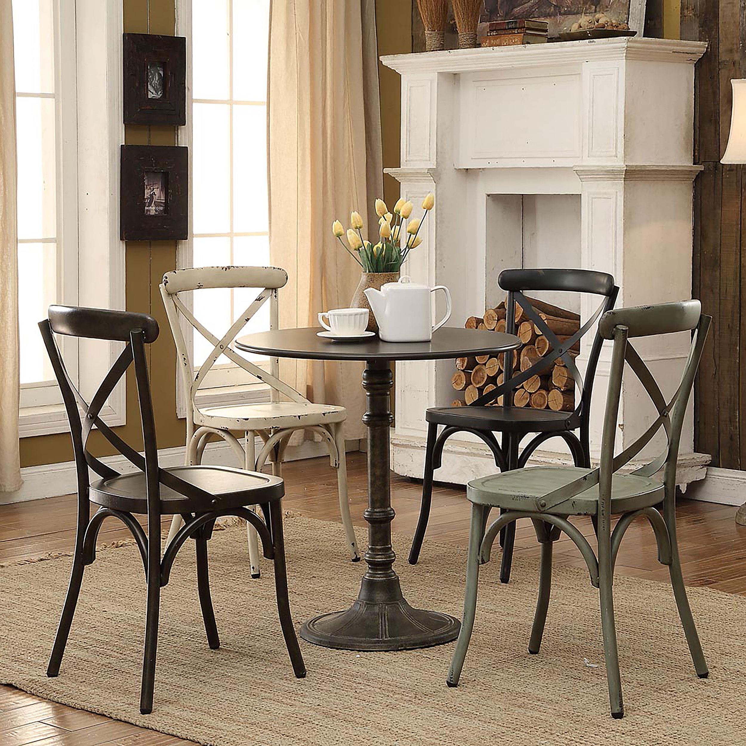 Diamond Modern Furniture COA Round Oswego Dining Table with Pedestal Base 100063 IMAGE 3
