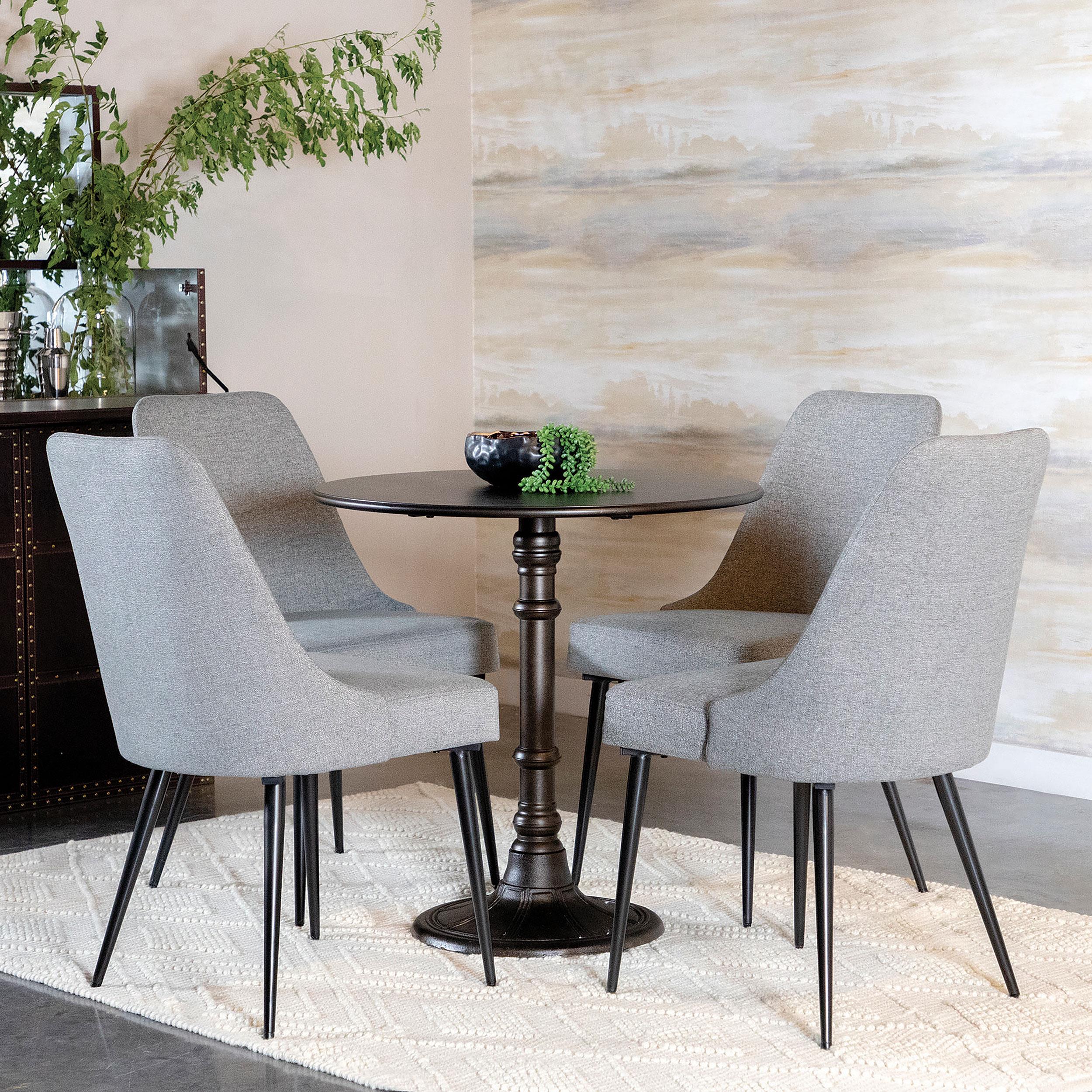 Diamond Modern Furniture COA Round Oswego Dining Table with Pedestal Base 100063 IMAGE 4