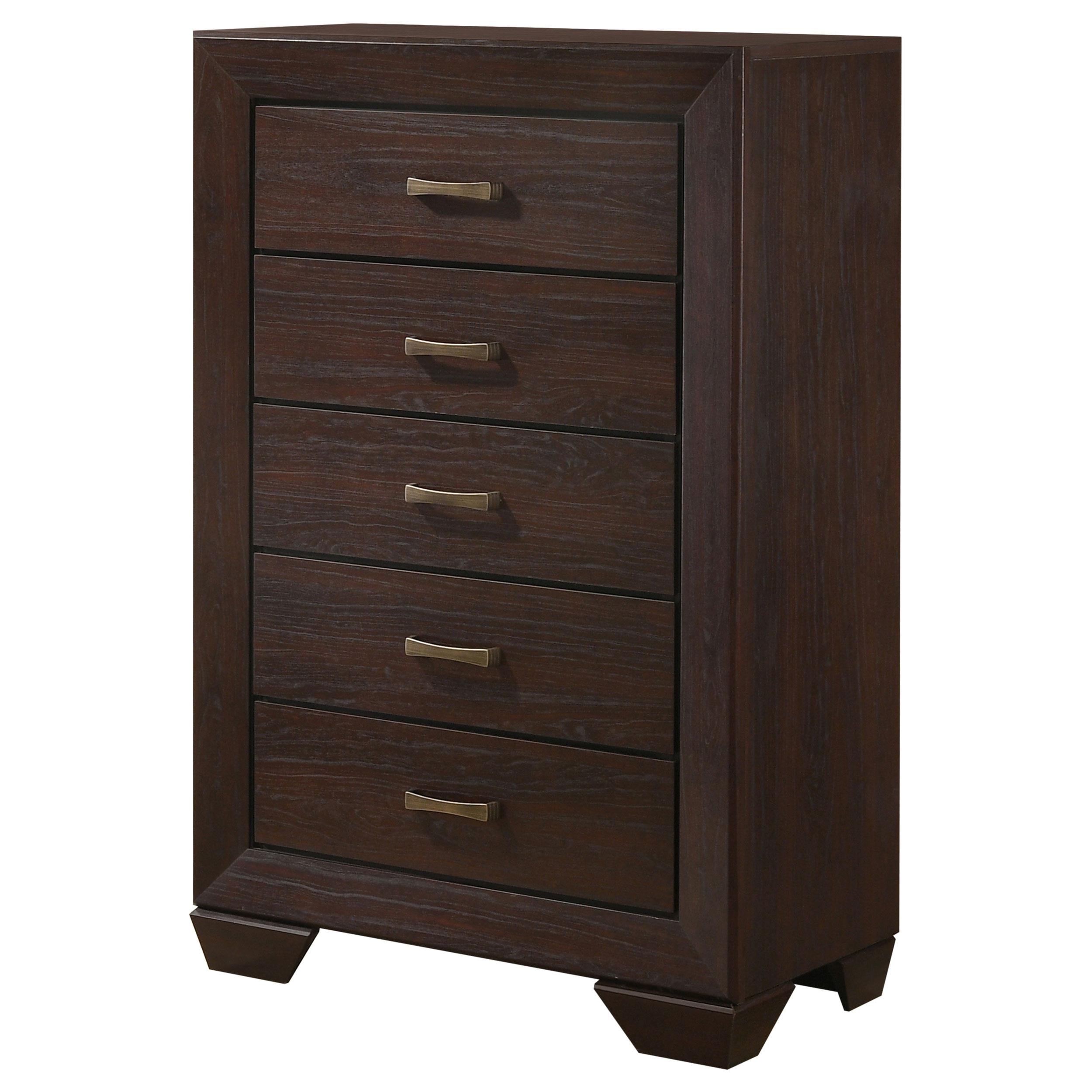 Diamond Modern Furniture COA Fenbrook 5-Drawer Chest 204395 IMAGE 3