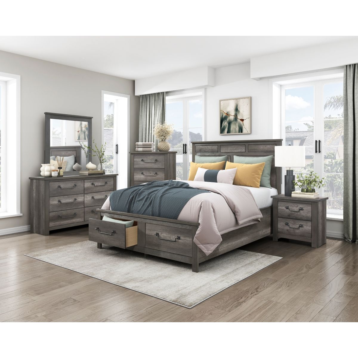Lenior - Nightstand - Gray