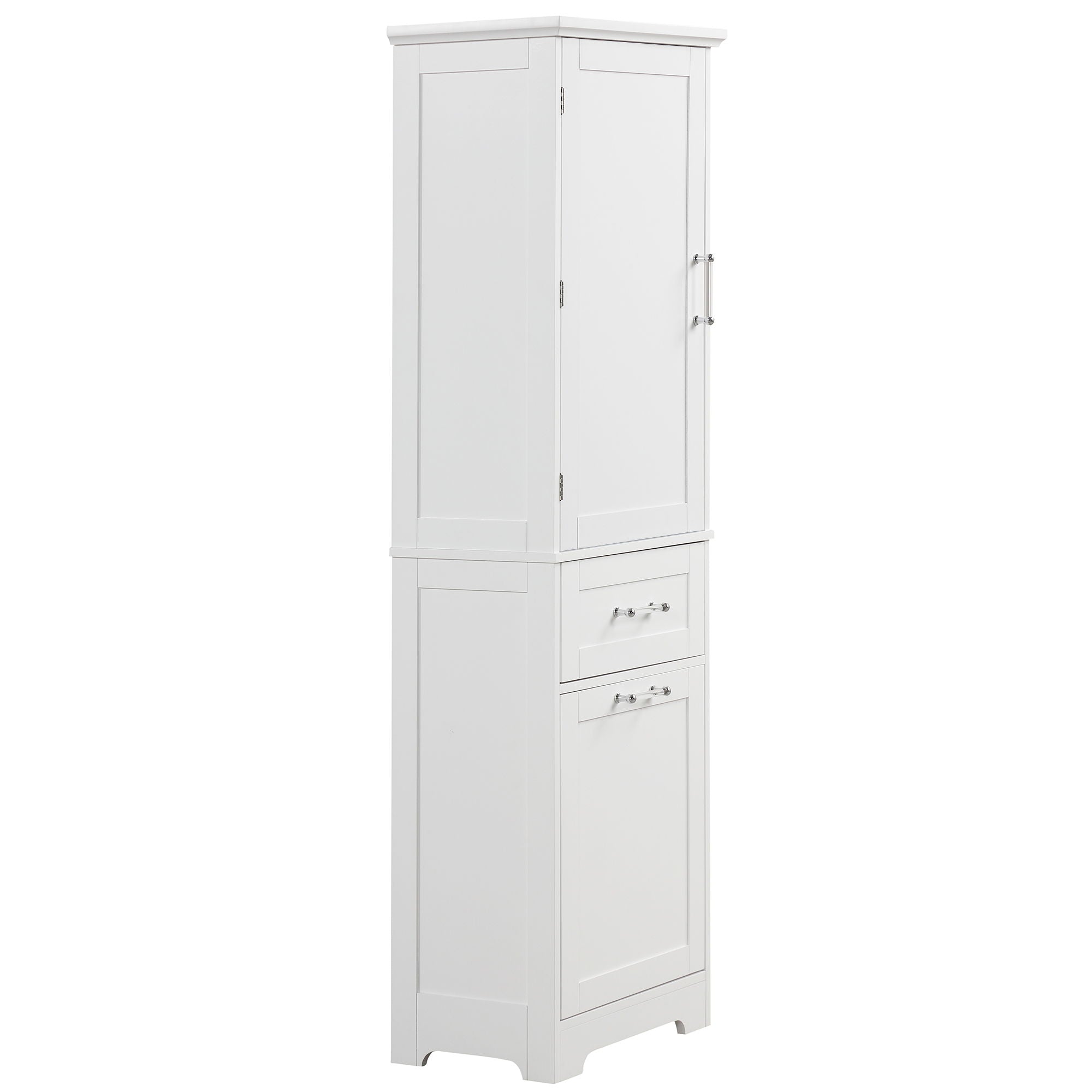 Tall Freestanding Bathroom Storage Cabinet With Adjustable Shelf And 2 Drawers