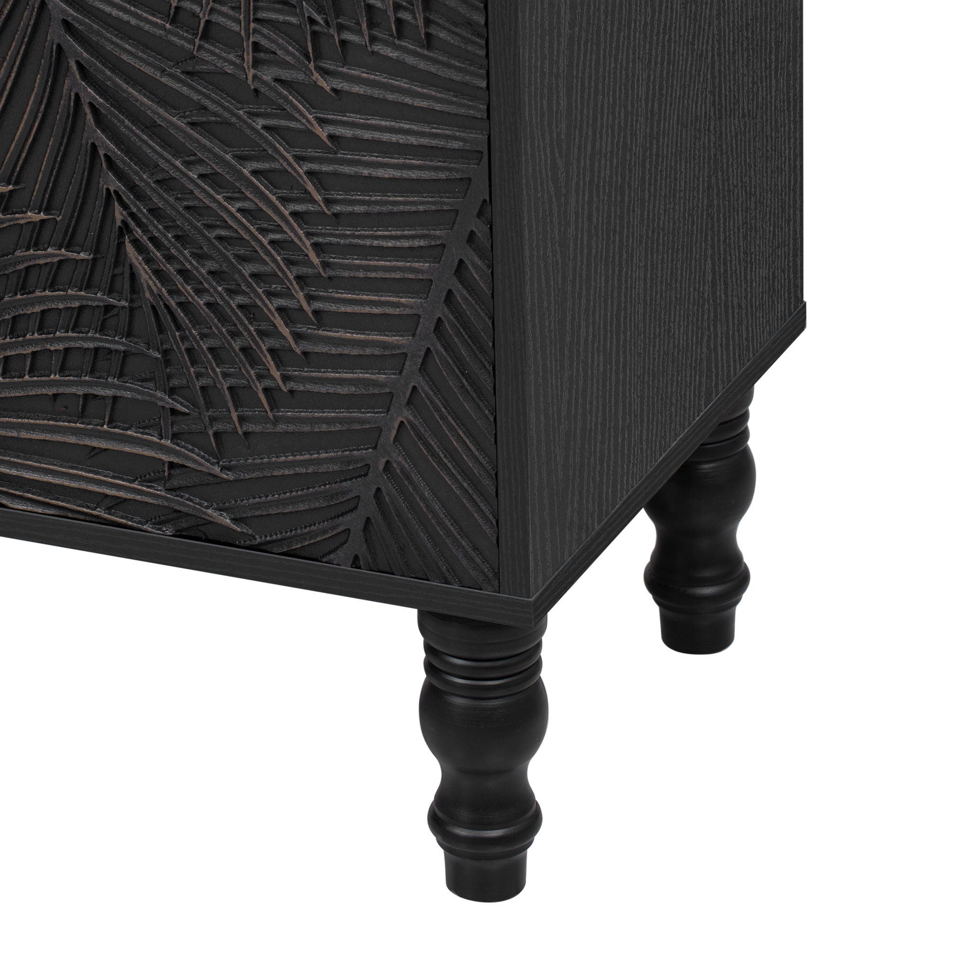 Modern TV Stand With 2 Spacious Storage Space And Anti-Tip Device