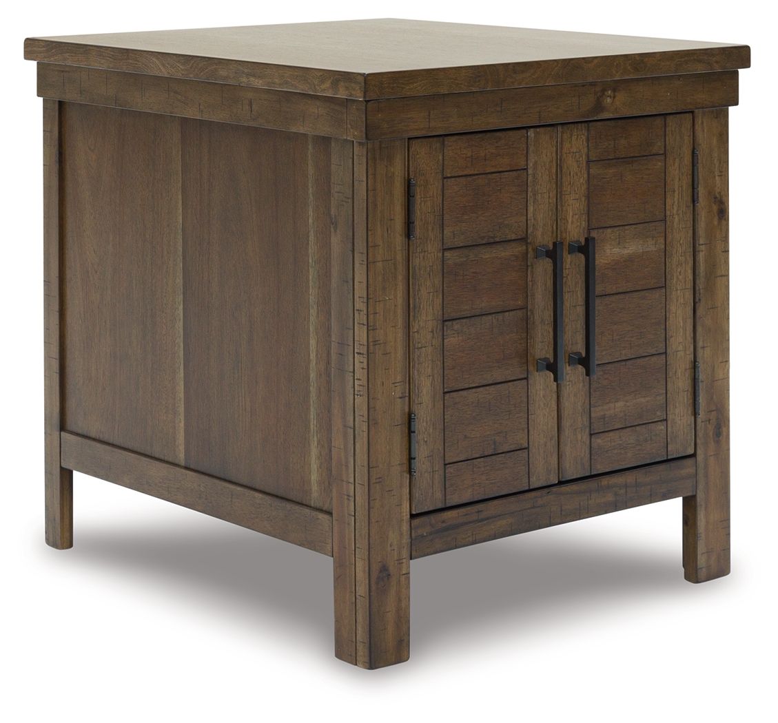 Moriville - Rectangular End Table - Grayish Brown