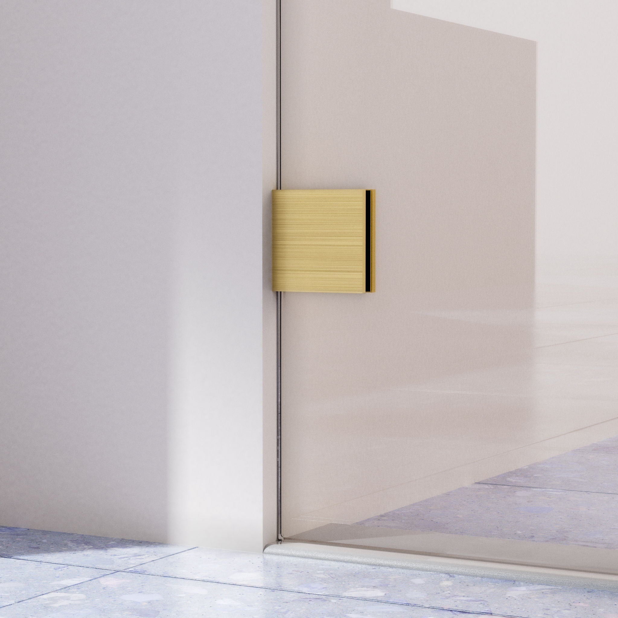 Frameless Single Sliding Soft Close Shower Doors, 5/16" Sgcc Tempered Glass