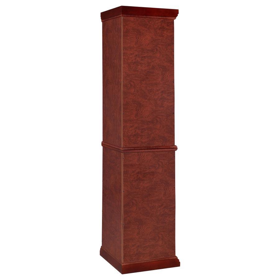 Appledale - 6-Shelf Corner Curio Display Cabinet - Medium Brown