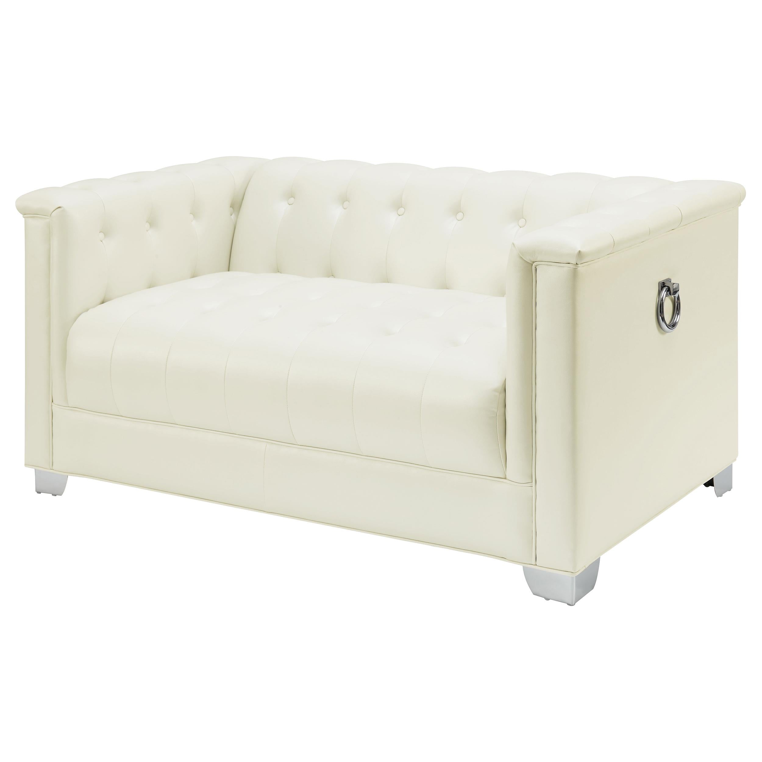 Coaster Furniture Chaviano Stationary Leatherette Loveseat 505392 IMAGE 3