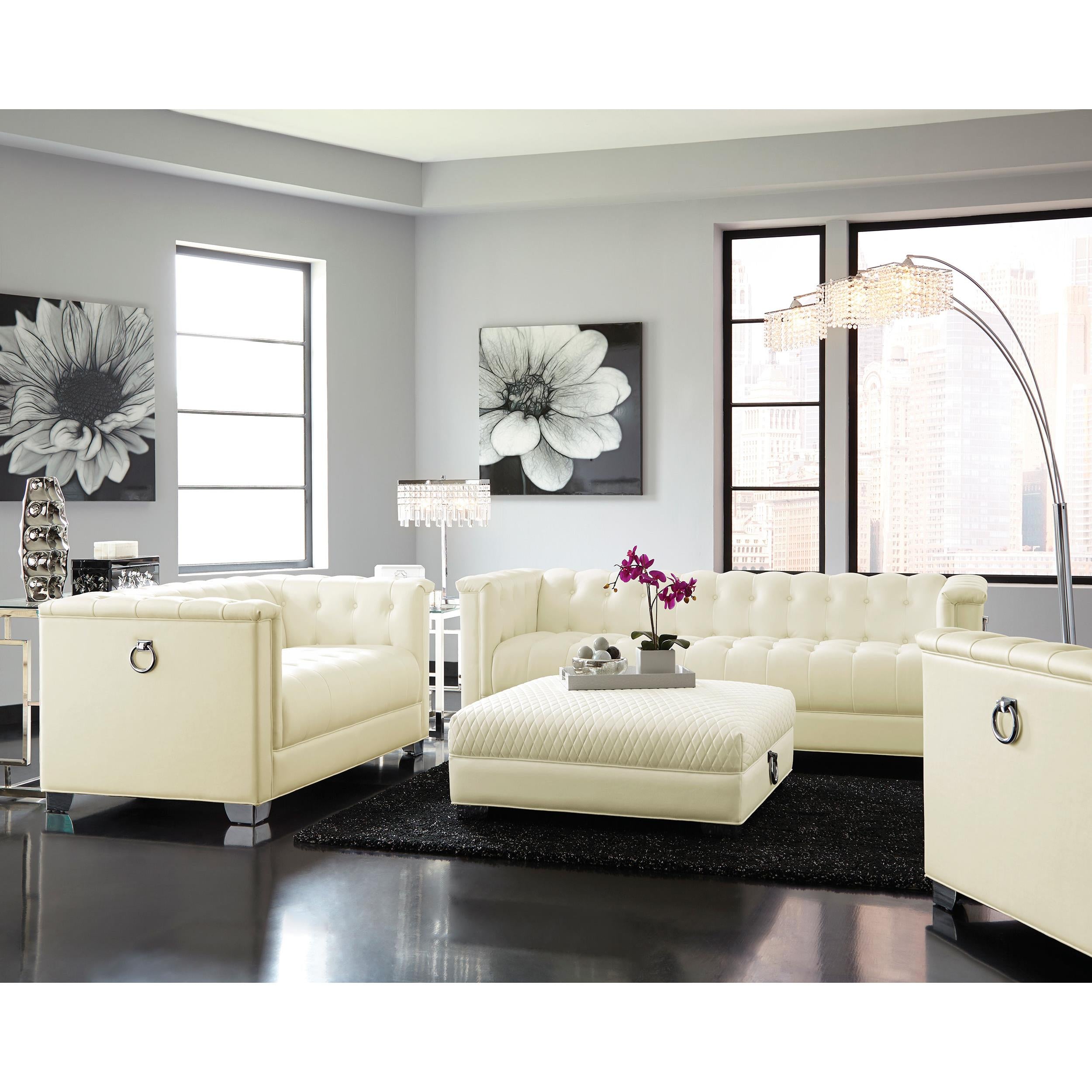 Diamond Modern Furniture COA Chaviano Stationary Leatherette Sofa 505391 IMAGE 9