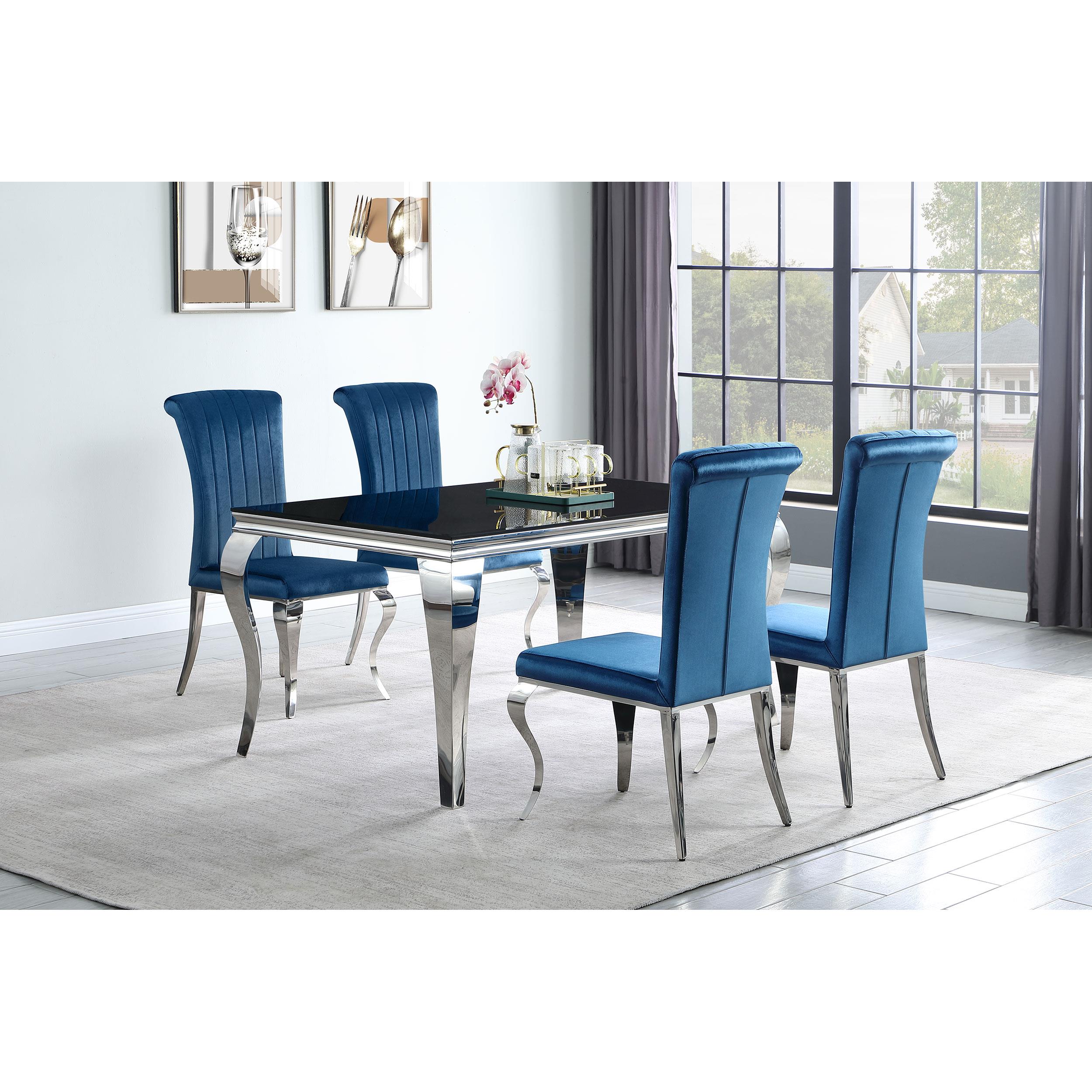 Diamond Modern Furniture COA Barzini Dining Table with Glass Top 105071 IMAGE 7