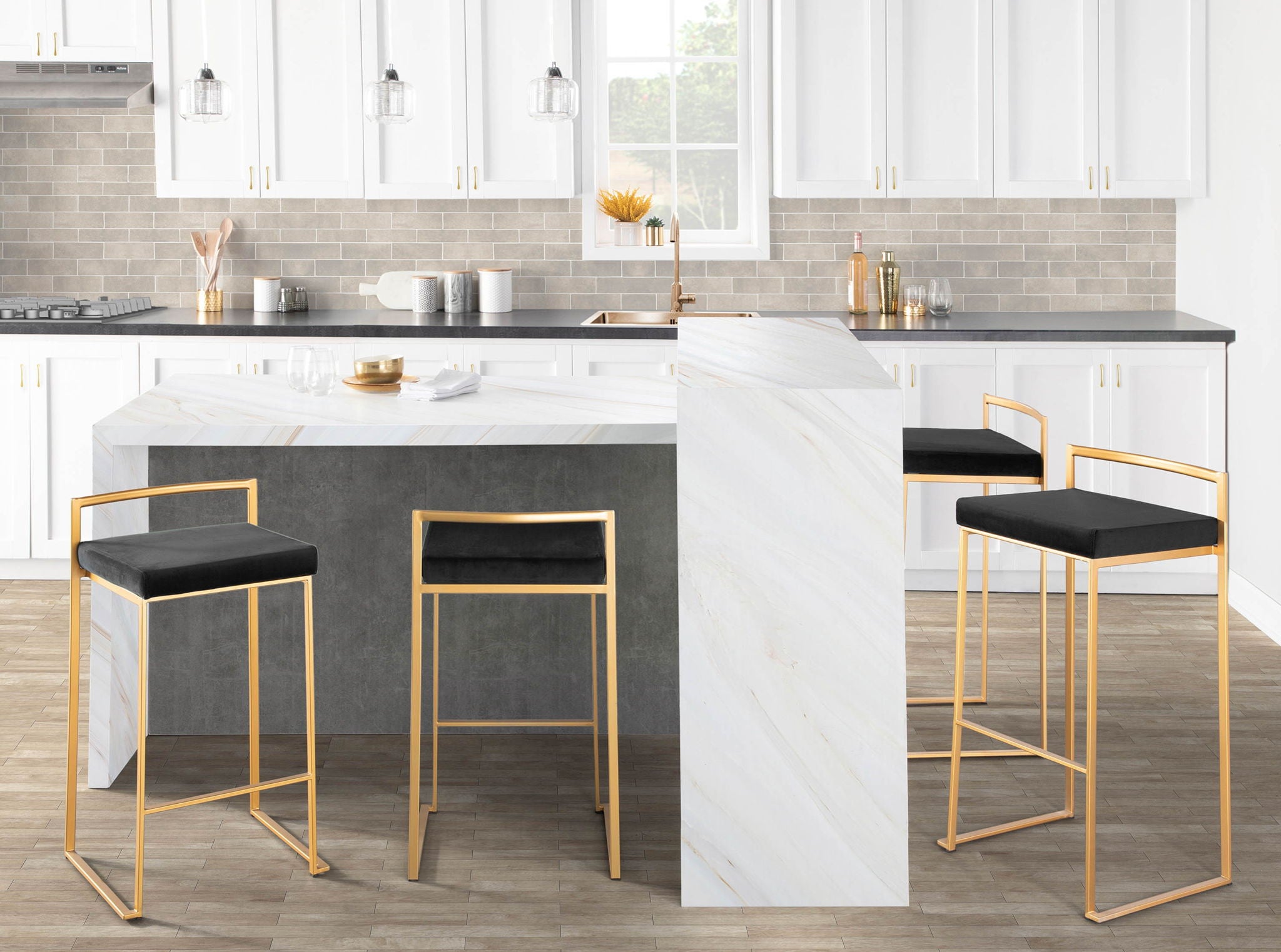 Fuji - Contemporary / Glam & Quality Construction Barstool