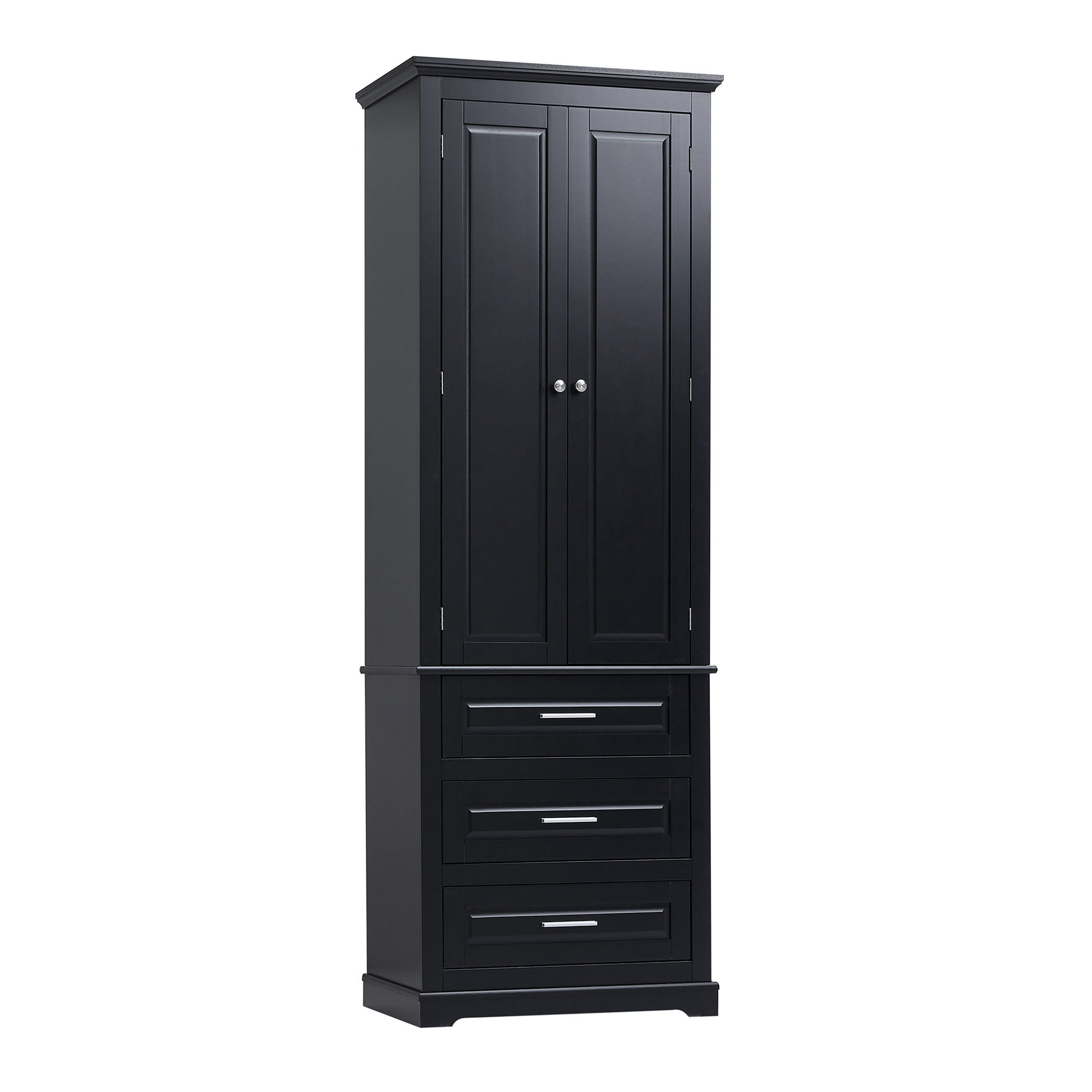 Tall Storage Cabinet With 3 Drawers For Bathroom