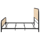Lanewood Open Cane Webbing Metal  Bed Black