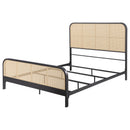 Lanewood Open Cane Webbing Metal  Bed Black