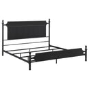 Cameron 51-inch Metal  Panel Bed Black